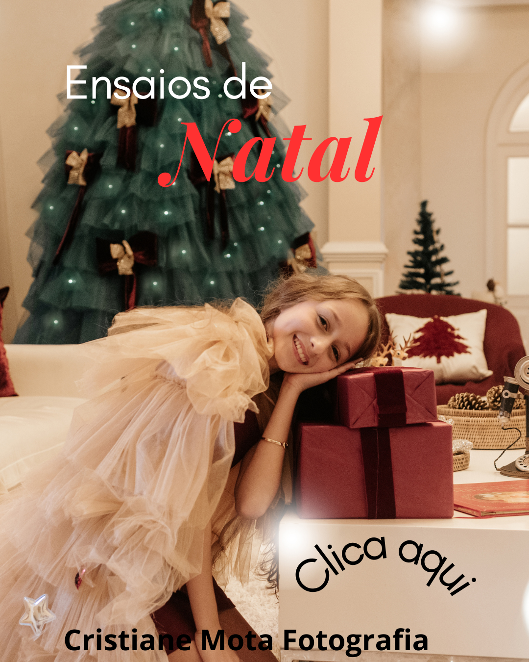 Cristiane Mota fotografia de Natal 